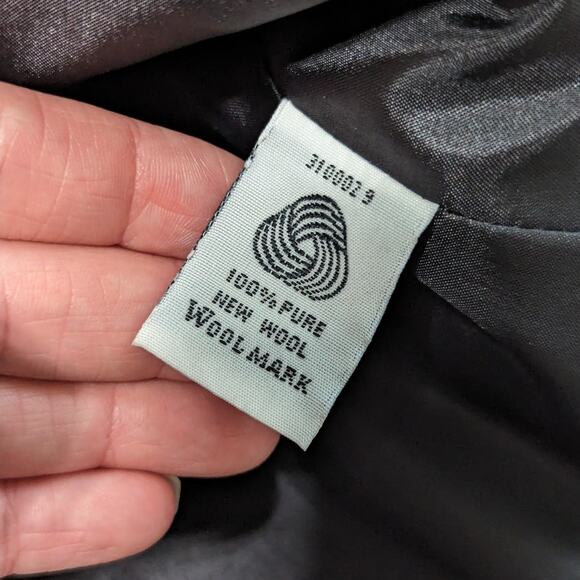 Vintage Pendleton Virgin Wool Blazer Suit Jacket Full ZIp Gray Womens 10 Corp - Picture 4 of 4